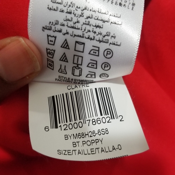 Bcbgmaxazria Red Bright Poppy V Neck Cutout Clayre - Picture 8 of 13